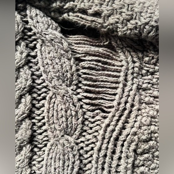 Marshall Fields Private Collection 80s Women's Cable Knit Cardigan Sweater Sz M - Picture 7 of 8